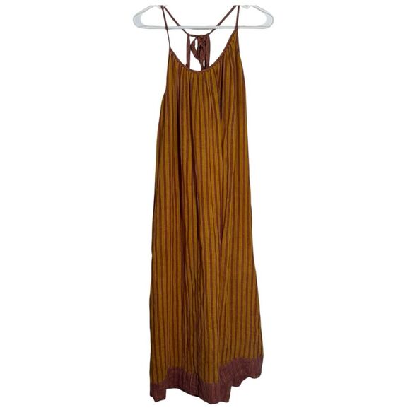 Free People Rio Golden Pink Reversible Lightweight Cotton Midi Dress - Picture 1 of 10